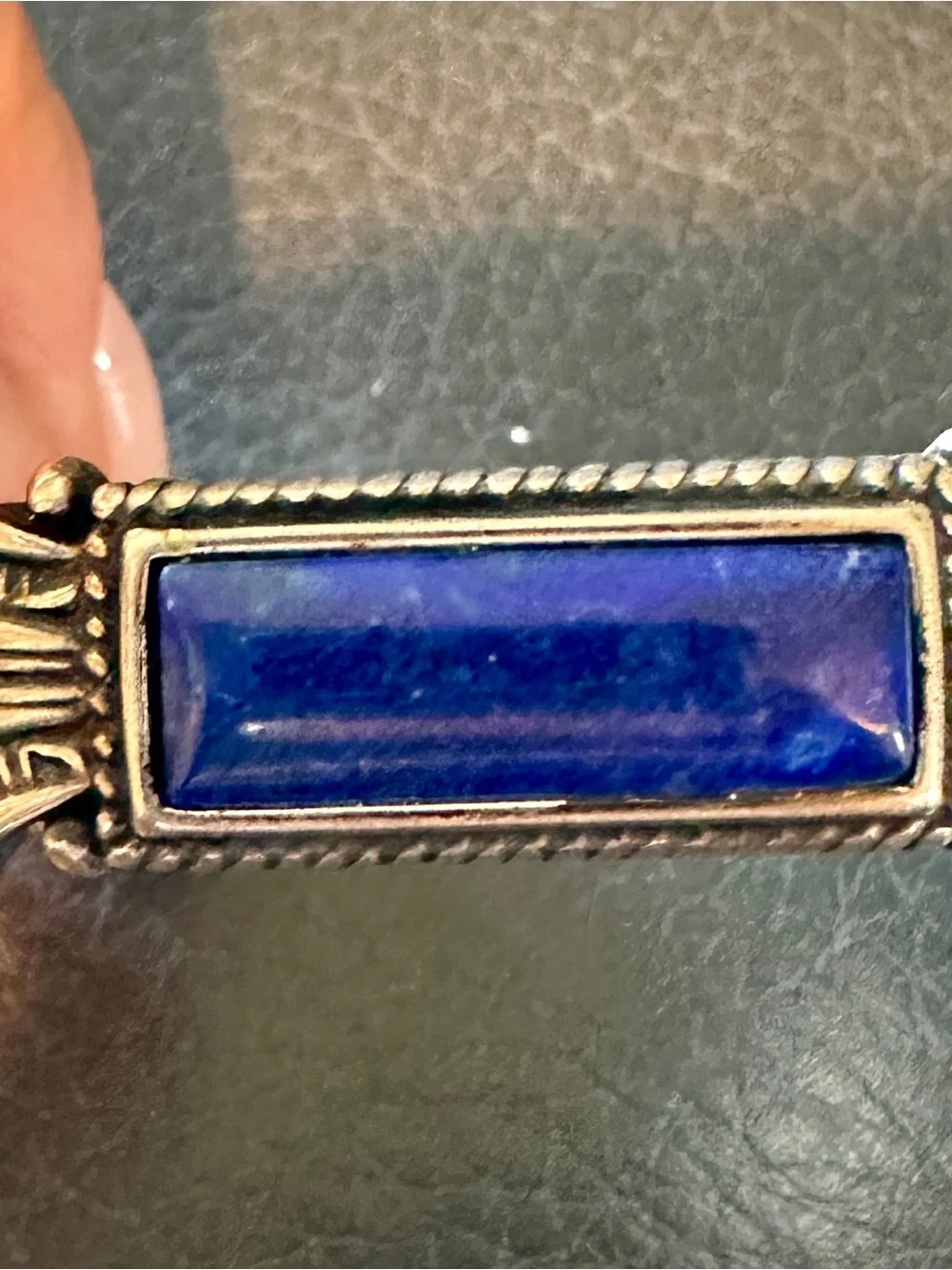 Carolyn Pollack Silver Bracelet with Lapis Blue Stone